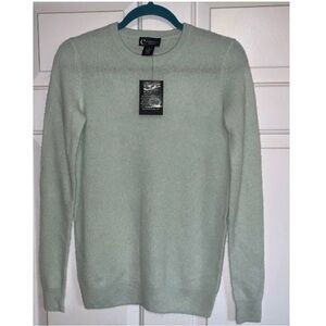 🥂 C by Bloomingdale’s Cashmere Pullover Sweater Mint Green $178 NWT S